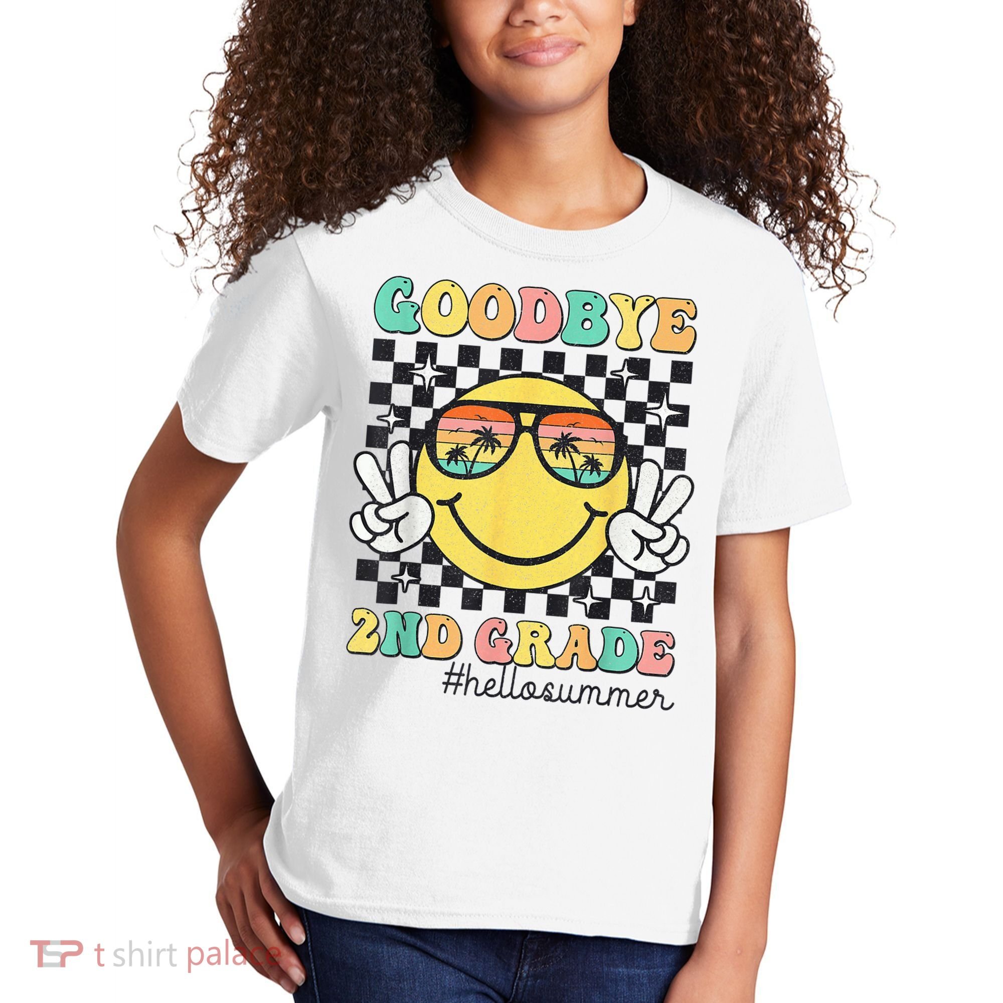 Goodbye 2nd Grade Hello Summer Last Day Of School Student  Kids T-Shirt