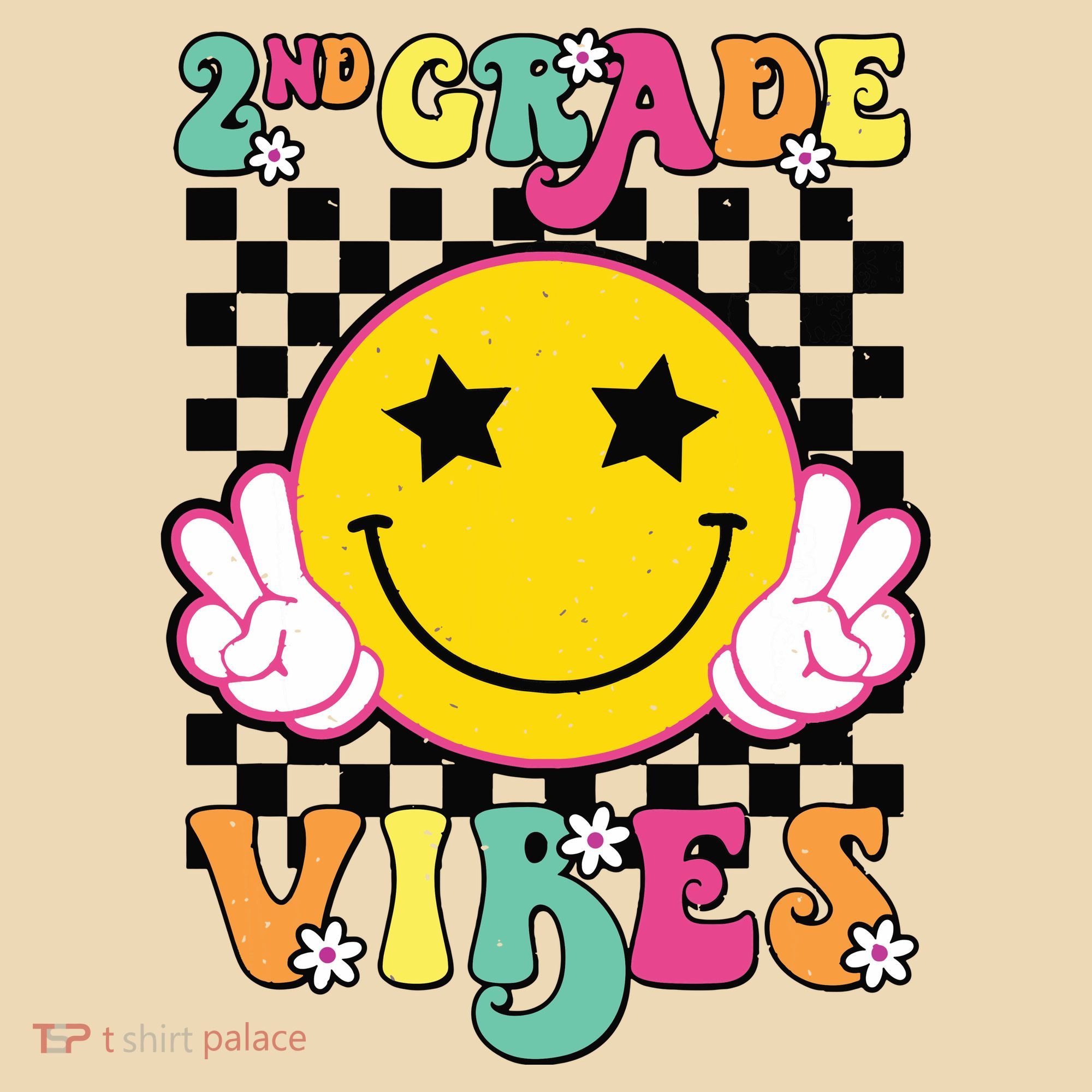 Girl 2nd Grade Vibes Smile Face Back To School Second Grade Tote Bag