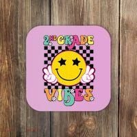 Girl 2nd Grade Vibes Smile Face Back To School Second Grade Coaster thumb 0
