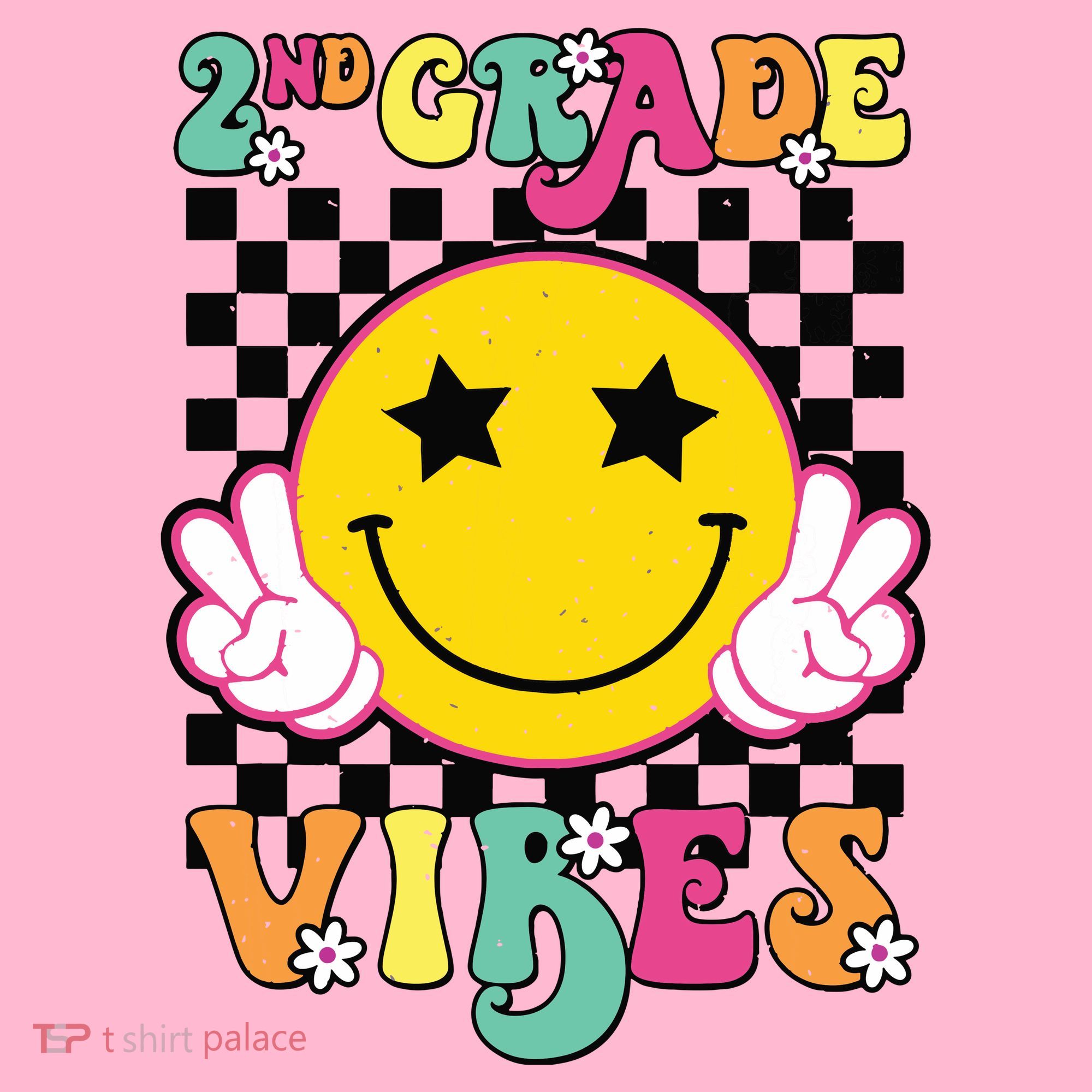 Girl 2nd Grade Vibes Smile Face Back To School Second Grade Coaster