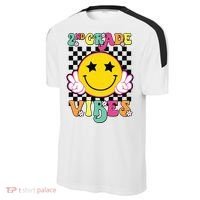 Girl 2nd Grade Vibes Smile Face Back To School Second Grade Sport-Tek Competitor United Soccer Jersey thumb 2