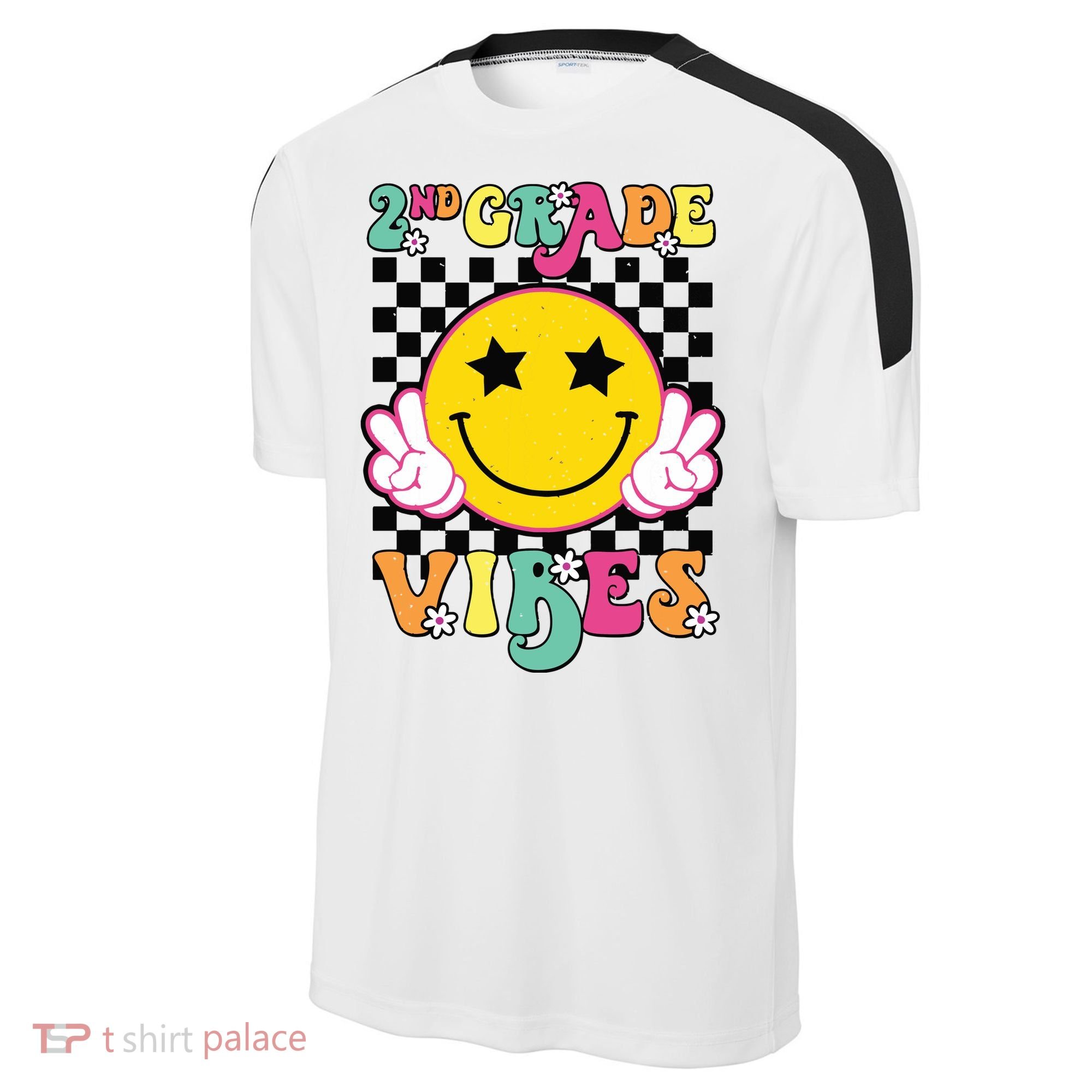 Girl 2nd Grade Vibes Smile Face Back To School Second Grade Sport-Tek Competitor United Soccer Jersey