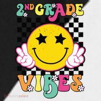Girl 2nd Grade Vibes Smile Face Back To School Second Grade Sport-Tek Competitor United Soccer Jersey thumb 4