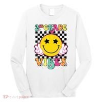 Girl 2nd Grade Vibes Smile Face Back To School Second Grade Long Sleeve Shirt thumb 0