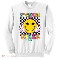 Girl 2nd Grade Vibes Smile Face Back To School Second Grade Sweatshirt thumb 0
