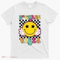 Girl 2nd Grade Vibes Smile Face Back To School Second Grade T-Shirt thumb 0