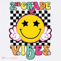 Girl 2nd Grade Vibes Smile Face Back To School Second Grade Women's Hoodie thumb 2