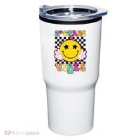 Girl 2nd Grade Vibes Smile Face Back To School Second Grade Tumbler thumb 0