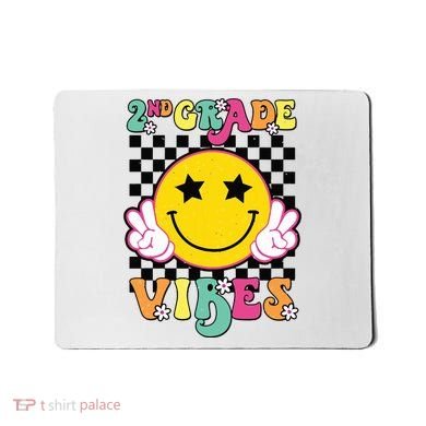 Girl 2nd Grade Vibes Smile Face Back To School Second Grade Mousepad