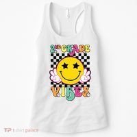 Girl 2nd Grade Vibes Smile Face Back To School Second Grade Women's Tank Top thumb 0