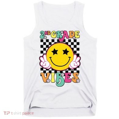 Girl 2nd Grade Vibes Smile Face Back To School Second Grade Tank Top