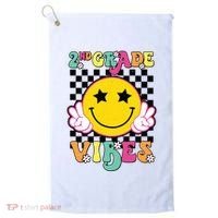 Girl 2nd Grade Vibes Smile Face Back To School Second Grade Golf Towel thumb 0
