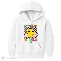 Girl 2nd Grade Vibes Smile Face Back To School Second Grade Kids Hoodie thumb 0