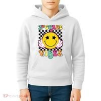 Girl 2nd Grade Vibes Smile Face Back To School Second Grade Kids Hoodie thumb 4