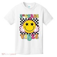 Girl 2nd Grade Vibes Smile Face Back To School Second Grade Kids T-Shirt thumb 0