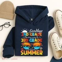 Goodbye 2nd Grade Graduation To 3rd Grade Hello Summer Hoodie thumb 4