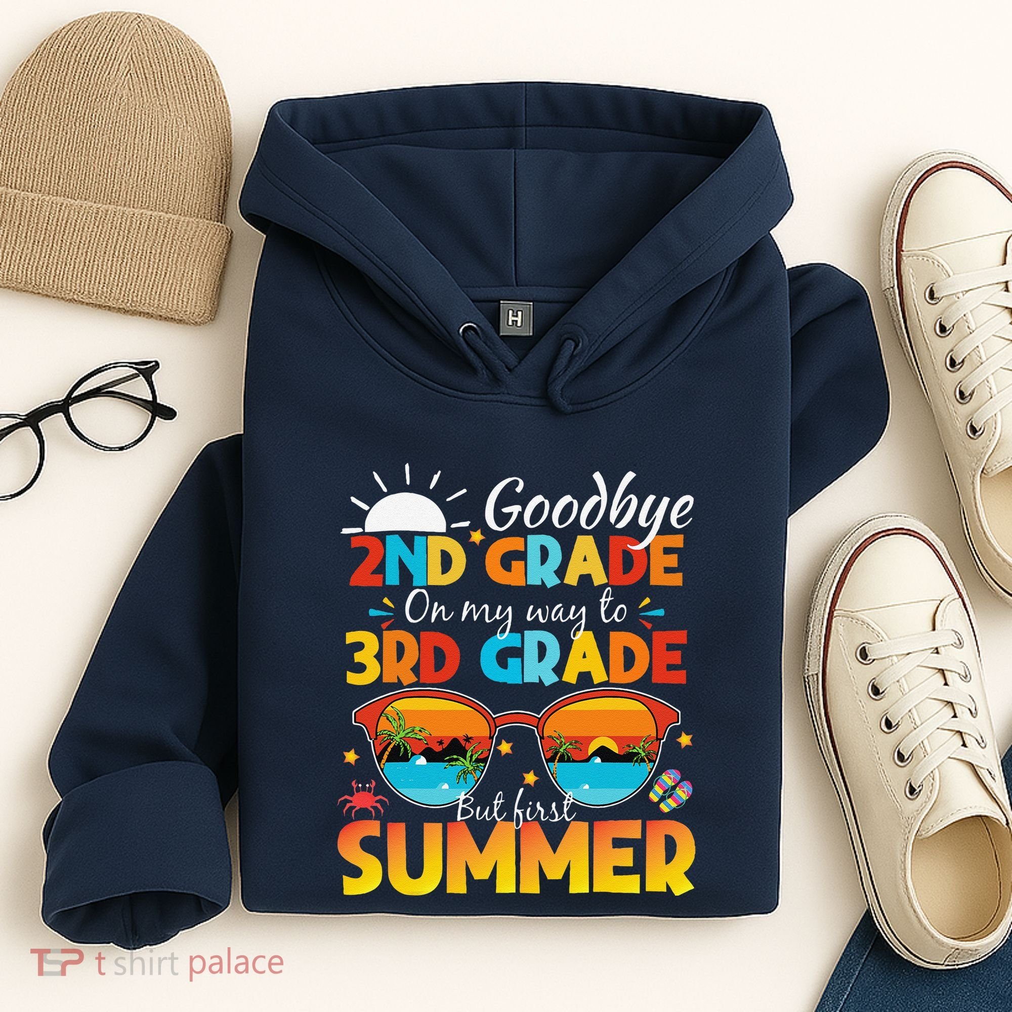 Goodbye 2nd Grade Graduation To 3rd Grade Hello Summer Hoodie
