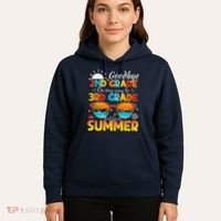 Goodbye 2nd Grade Graduation To 3rd Grade Hello Summer Hoodie thumb 5