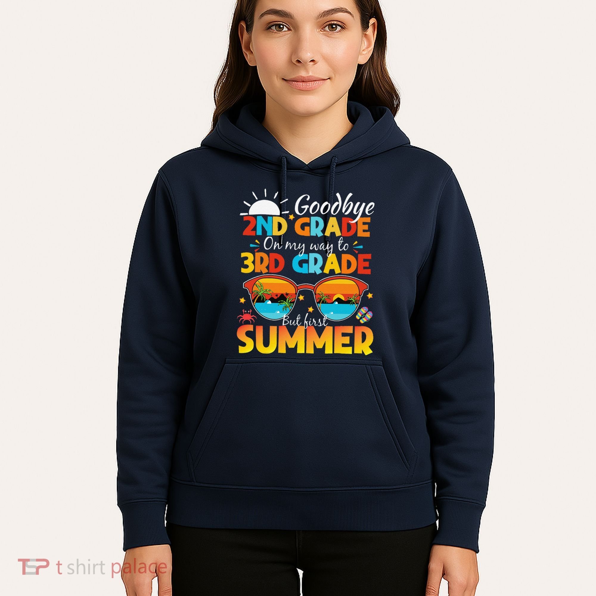 Goodbye 2nd Grade Graduation To 3rd Grade Hello Summer Hoodie
