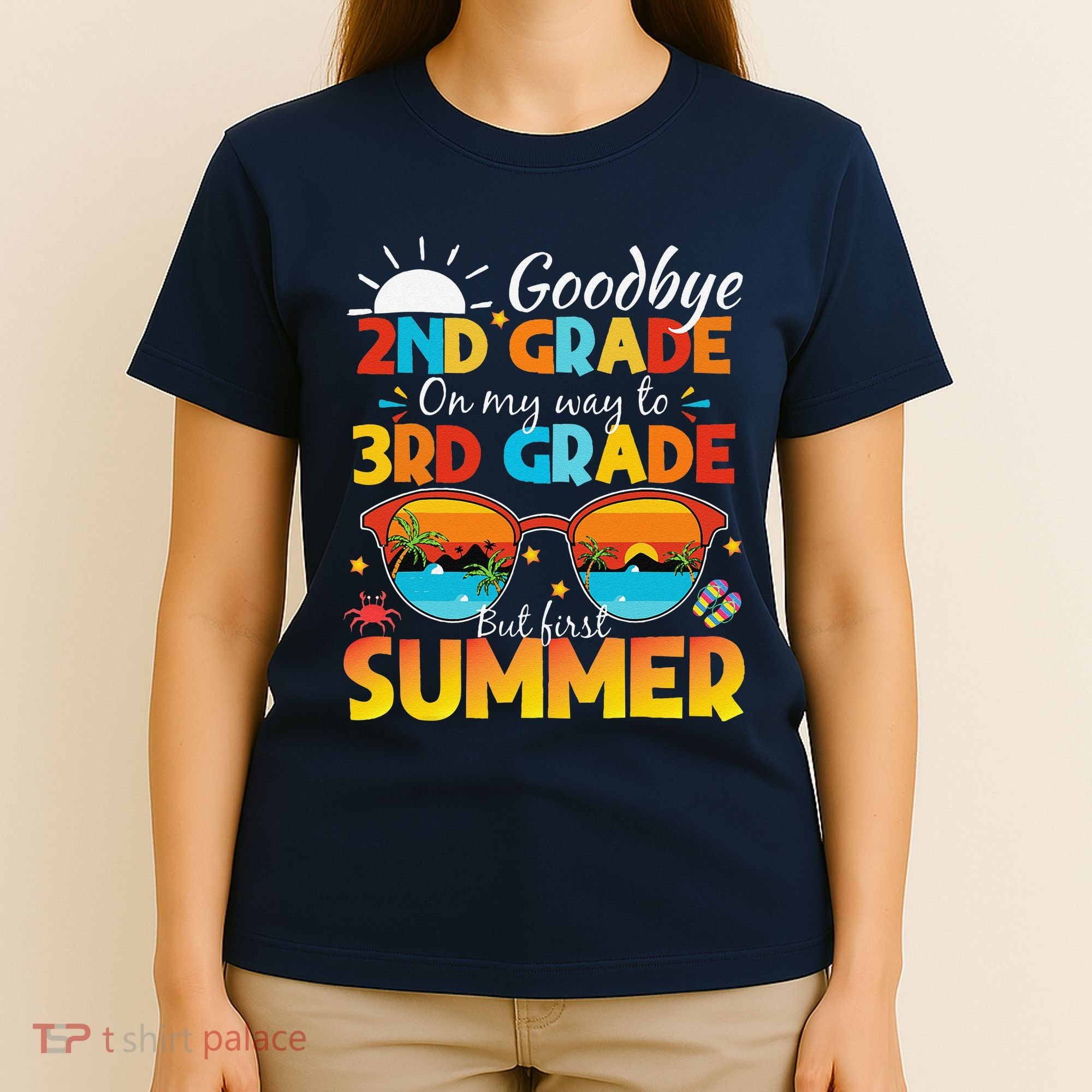 Goodbye 2nd Grade Graduation To 3rd Grade Hello Summer T-Shirt