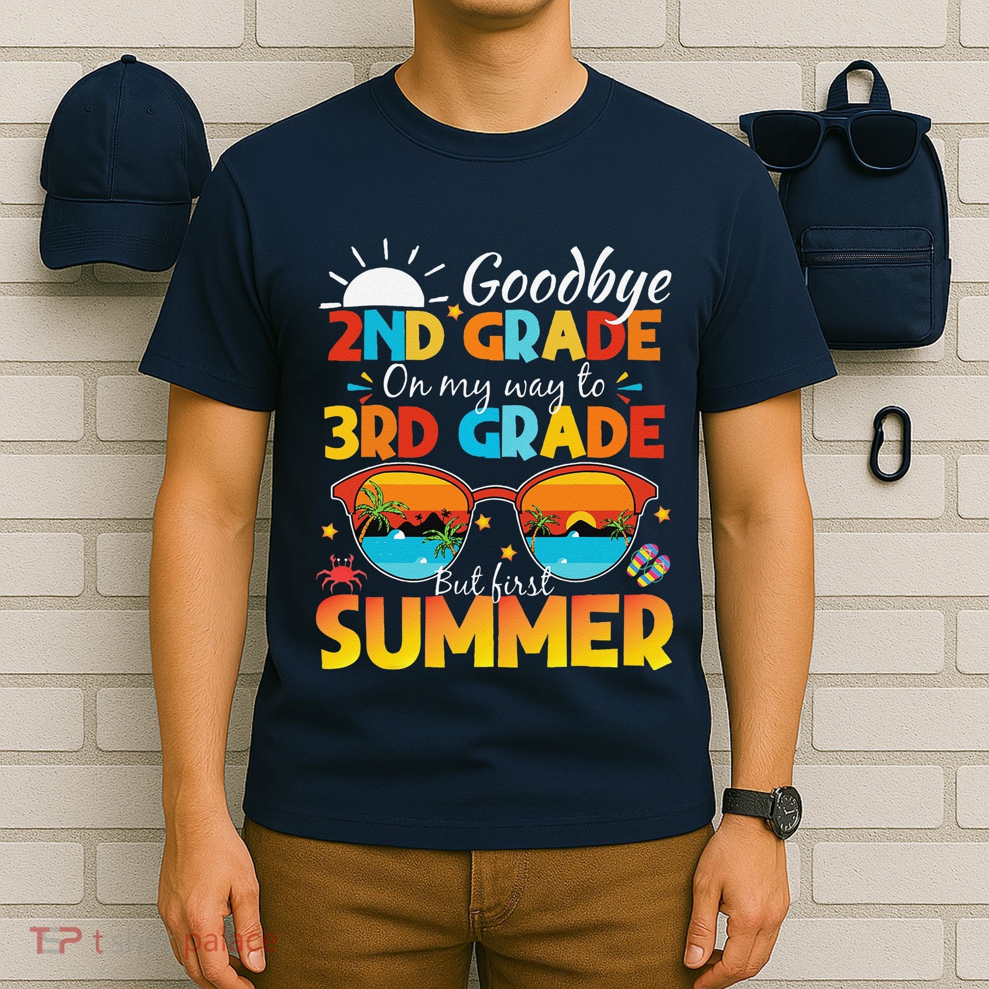 Goodbye 2nd Grade Graduation To 3rd Grade Hello Summer T-Shirt