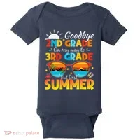 Goodbye 2nd Grade Graduation To 3rd Grade Hello Summer Baby Bodysuit thumb 0