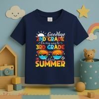 Goodbye 2nd Grade Graduation To 3rd Grade Hello Summer Toddler T-Shirt thumb 3