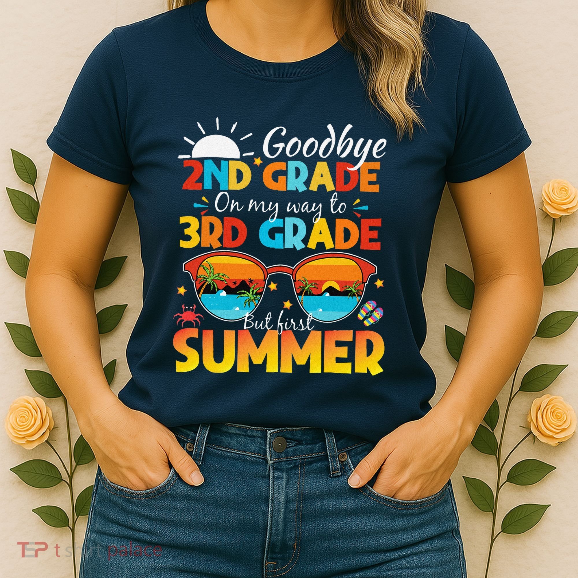Goodbye 2nd Grade Graduation To 3rd Grade Hello Summer Women's T-Shirt