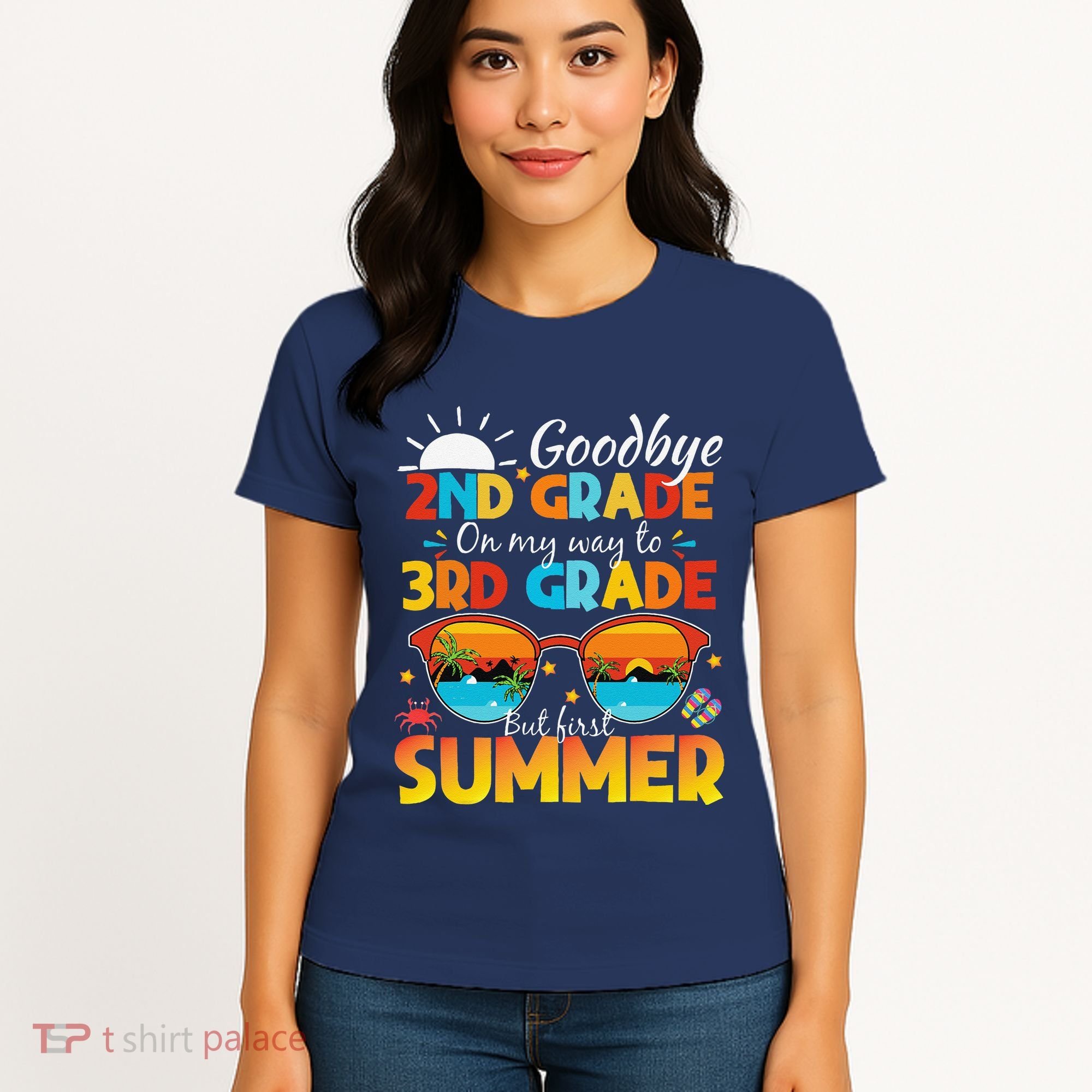 Goodbye 2nd Grade Graduation To 3rd Grade Hello Summer Women's T-Shirt