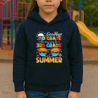 Goodbye 2nd Grade Graduation To 3rd Grade Hello Summer Kids Hoodie thumb 3