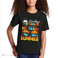 Goodbye 2nd Grade Graduation To 3rd Grade Hello Summer Kids T-Shirt thumb 2