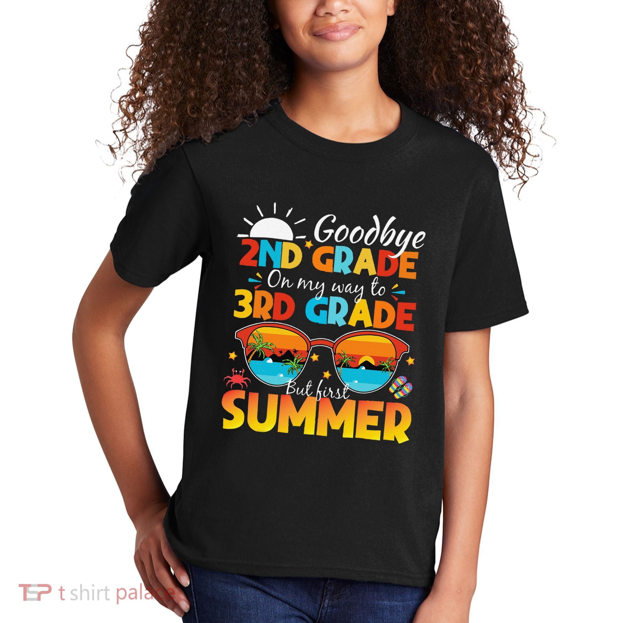Goodbye 2nd Grade Graduation To 3rd Grade Hello Summer Kids T-Shirt