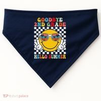 Goodbye 2nd Grade Hello Summer Last Day Of School USA-Made Doggie Bandana thumb 0