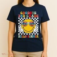 Goodbye 2nd Grade Hello Summer Last Day Of School T-Shirt thumb 4