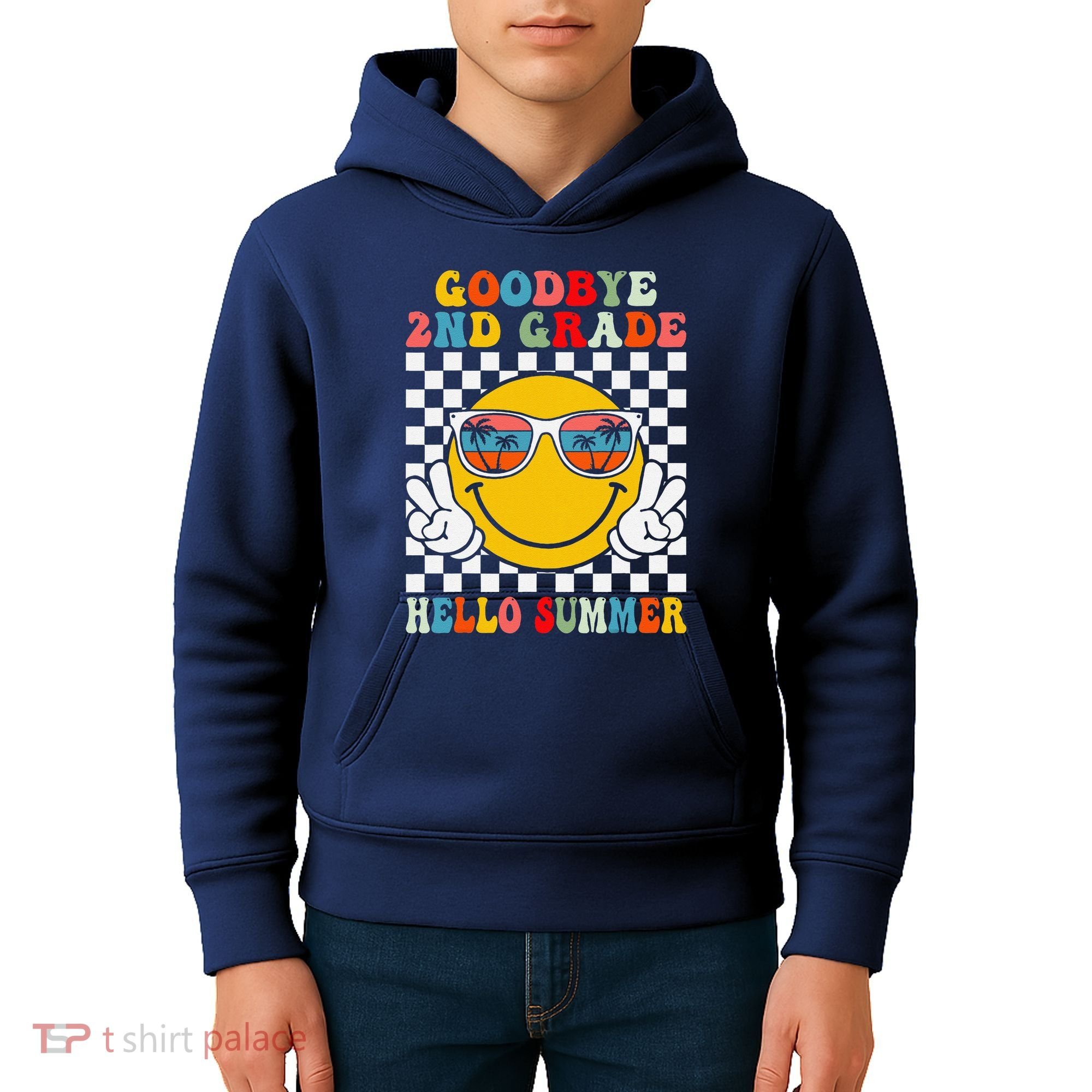 Goodbye 2nd Grade Hello Summer Last Day Of School Kids Hoodie