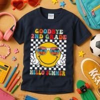 Goodbye 2nd Grade Hello Summer Last Day Of School Kids T-Shirt thumb 3