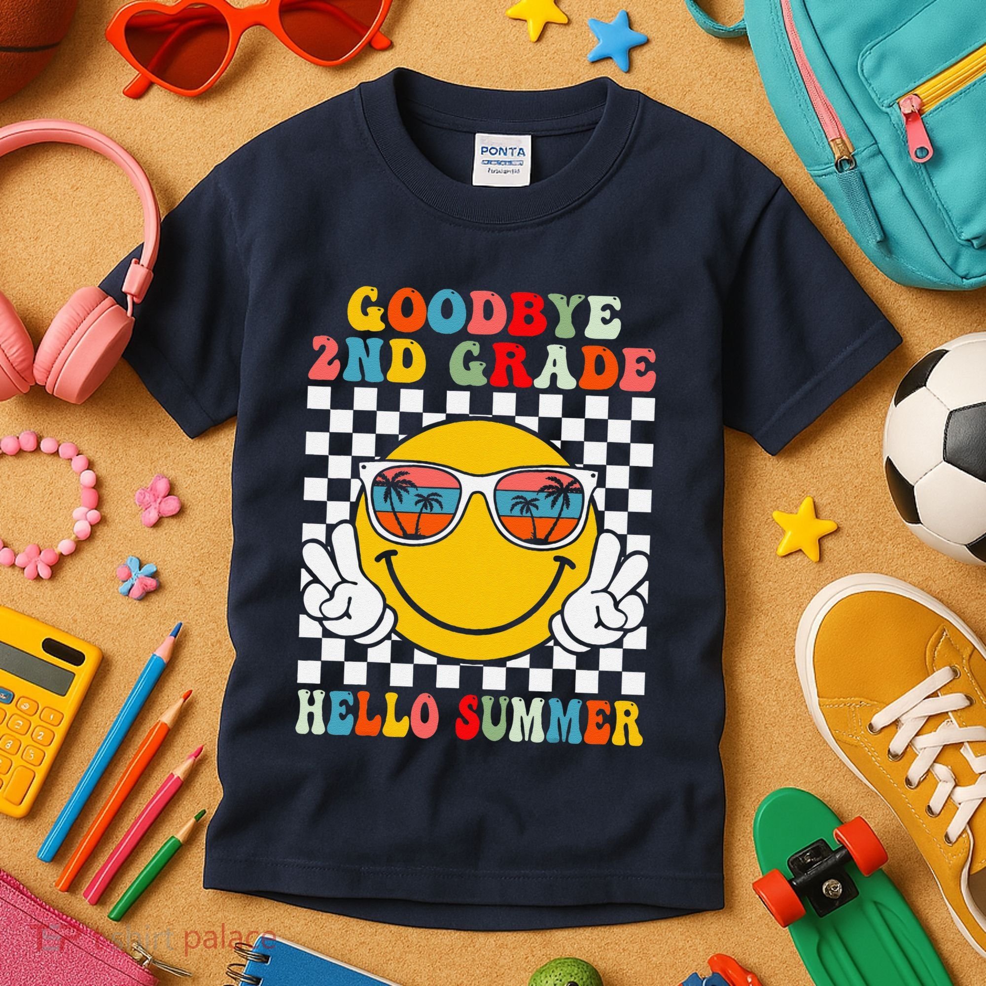 Goodbye 2nd Grade Hello Summer Last Day Of School Kids T-Shirt