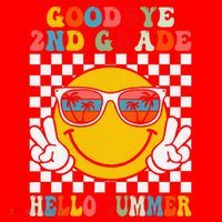 Goodbye 2nd Grade Hello Summer Last Day Of School Santa Hat thumb 1