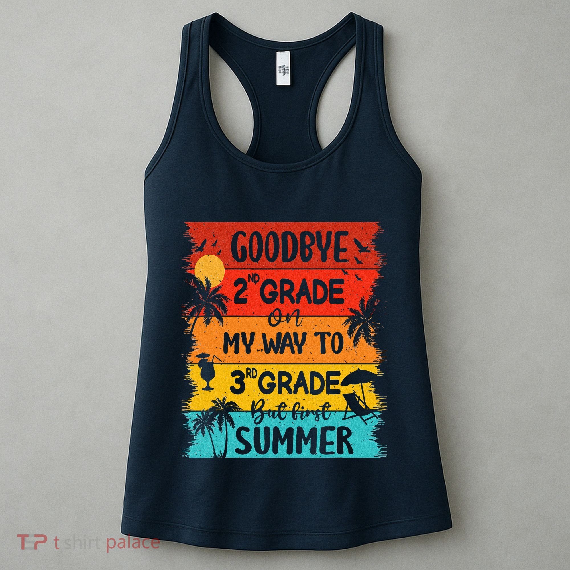 Goodbye 2nd Grade Hello Summer Last Day Of School Graduation Women's Tank Top