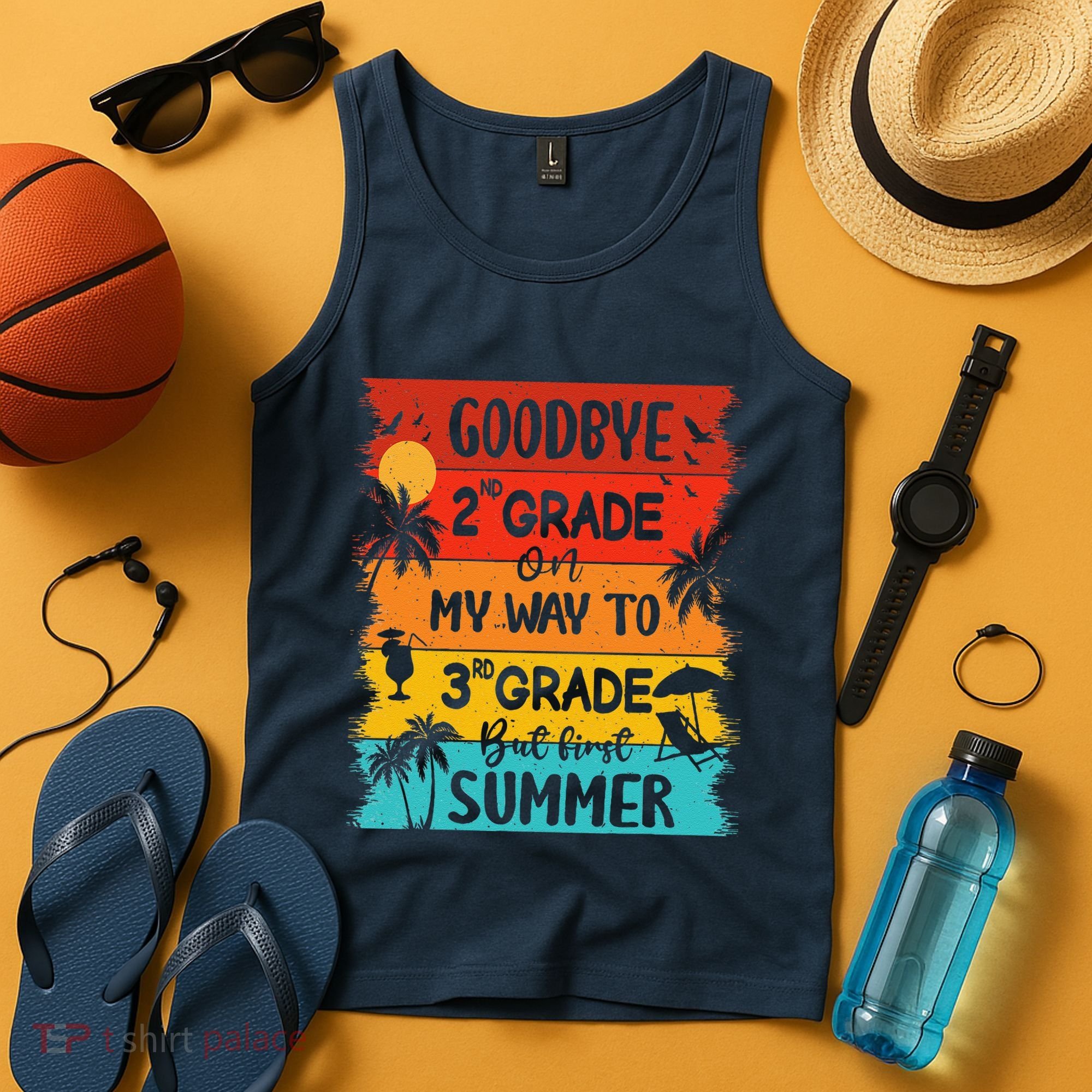 Goodbye 2nd Grade Hello Summer Last Day Of School Graduation Tank Top