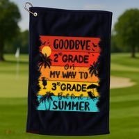 Goodbye 2nd Grade Hello Summer Last Day Of School Graduation Golf Towel thumb 1