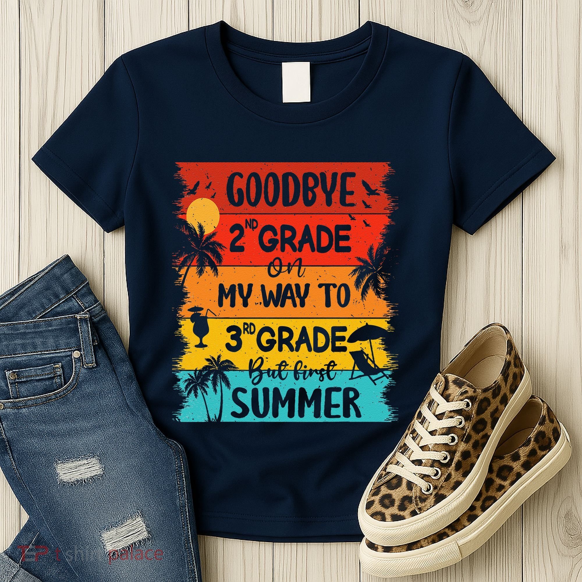 Goodbye 2nd Grade Hello Summer Last Day Of School Graduation Women's T-Shirt