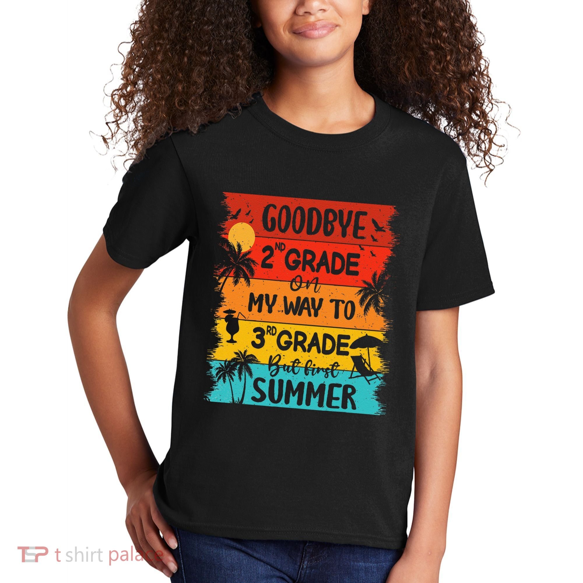 Goodbye 2nd Grade Hello Summer Last Day Of School Graduation Kids T-Shirt