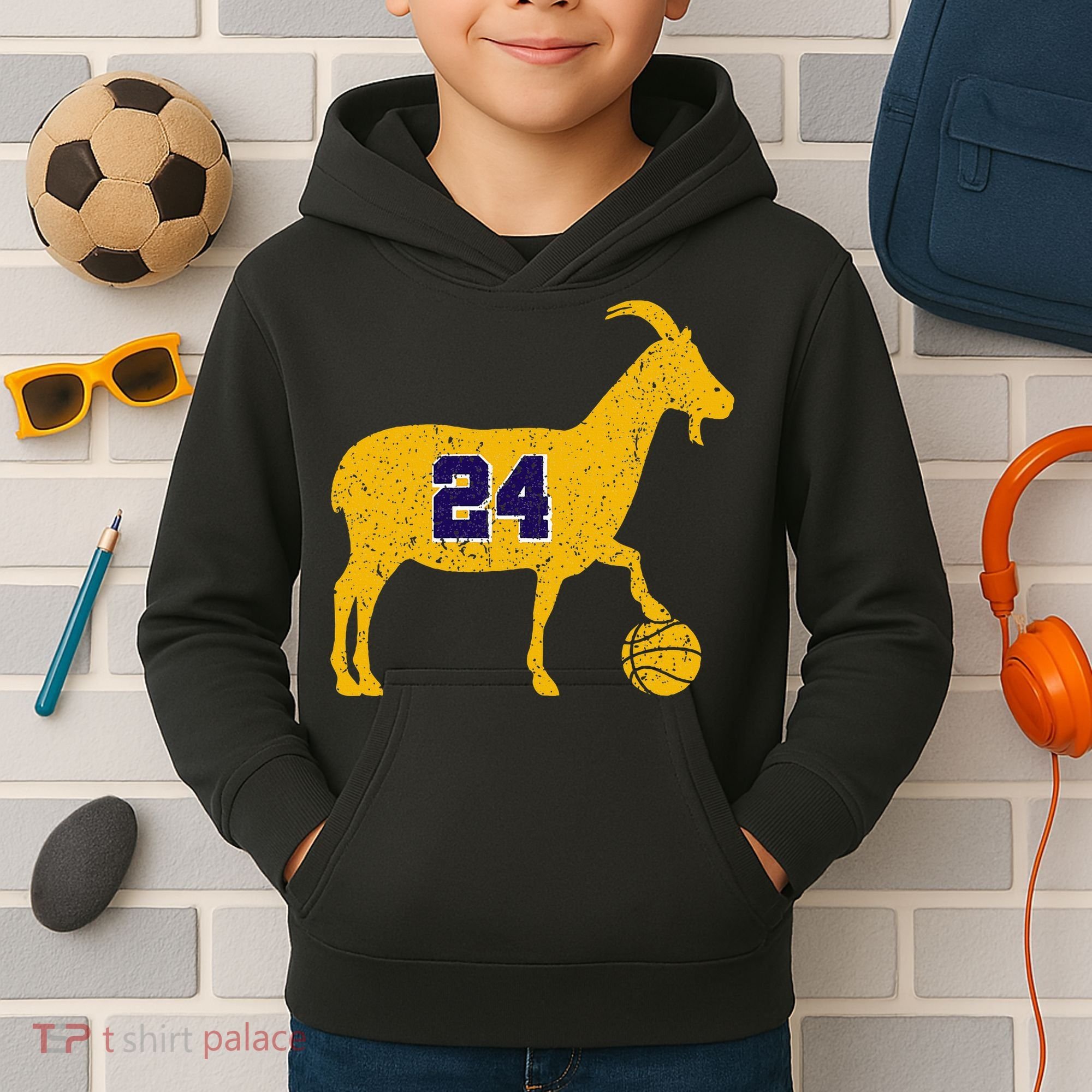 Goat 24 La Basketball Kids Hoodie