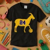 Goat 24 La Basketball Kids T-Shirt thumb 3