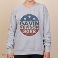 Gavin 2028 Retro Gavin Newsom For President 2028 Women's Sweatshirt thumb 0