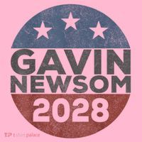 Gavin 2028 Retro Gavin Newsom For President 2028 Coaster thumb 2