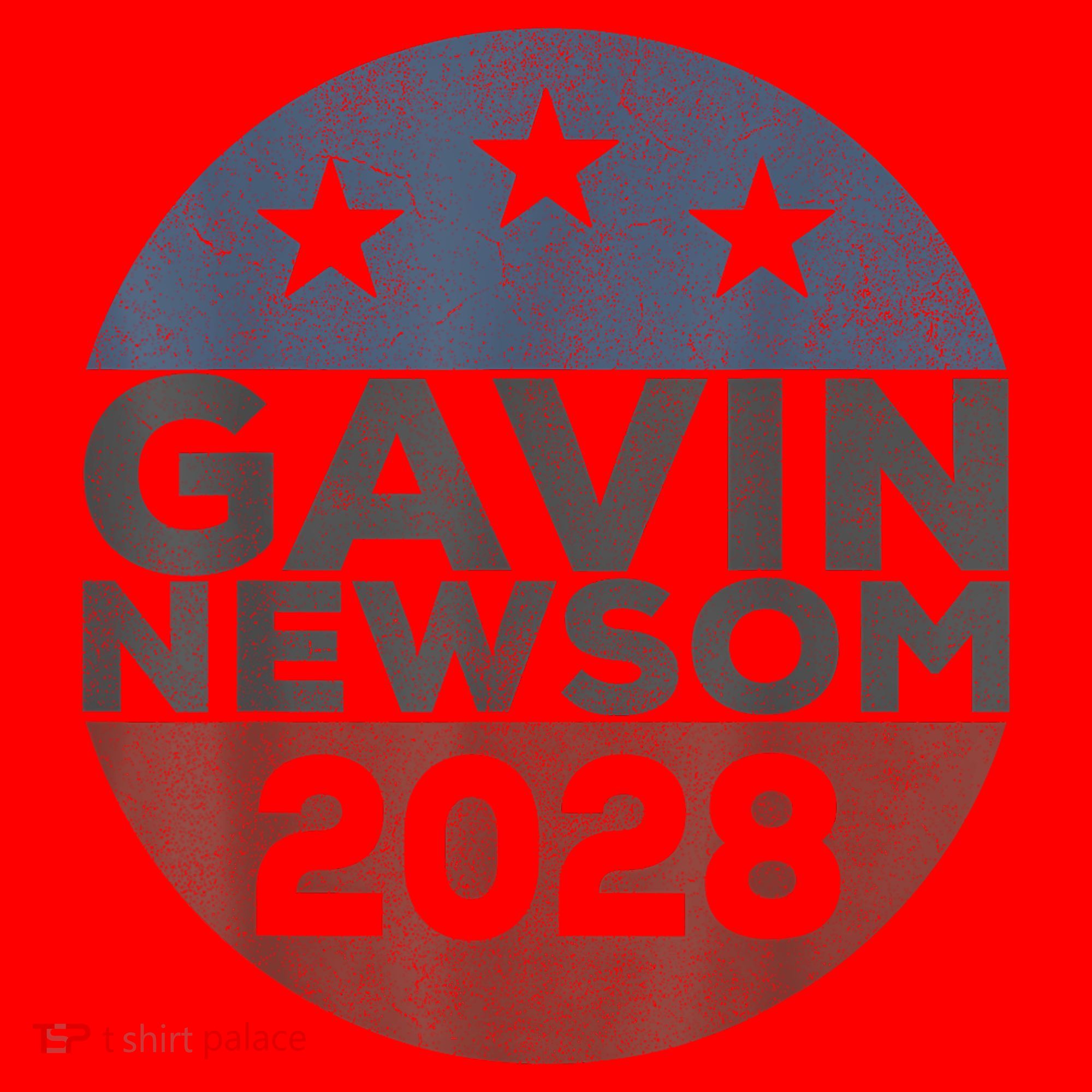 Gavin 2028 Retro Gavin Newsom For President 2028 Santa Hat