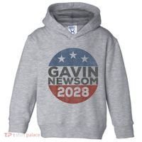 Gavin 2028 Retro Gavin Newsom For President 2028 Toddler Hoodie thumb 0