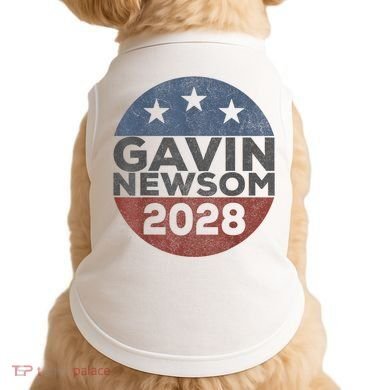 Gavin 2028 Retro Gavin Newsom For President 2028 Doggie Tank
